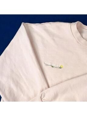 Heavy Manners Sweatshirt Women's Medium LT Pink Oversized Fleece Relax Fit Comfy